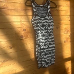 Blue and white dress